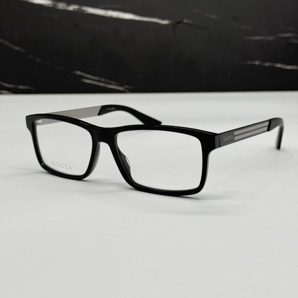 NEW GUCCI EYEGLASSES GUCCI GG0692O 004 BLACK/GREY EYEWEAR - Picture 1 of 10